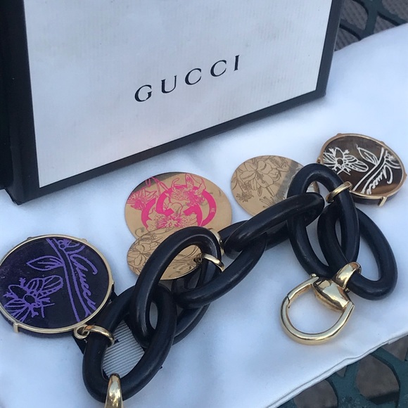 Gucci Gold Wood Link Charm Bracelet 18k 750 Bee - Picture 8 of 12
